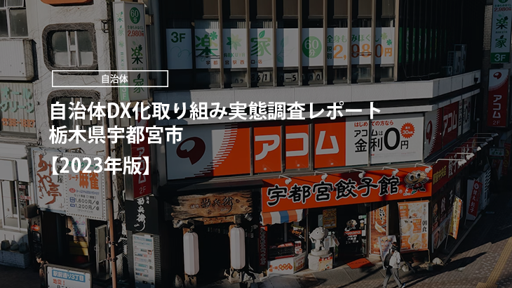 【2023年版】自治体DX化取り組み実態調査レポート｜栃木県宇都宮市